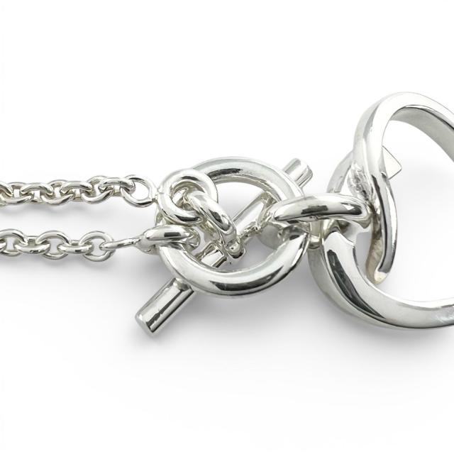 美品▲HERMES エルメス クルードフォルジュ ハート ネックレス ペンダント AG925 シルバー 保存袋・ケース付き 重量10g レディース_5