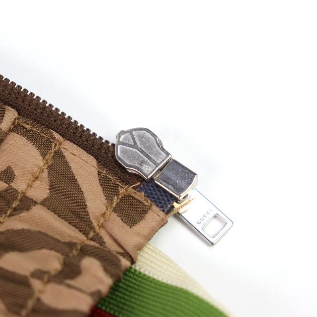 美品○GUCCI グッチ 587358 Gランバス サイドライン レザー使い トラックジャケット ブラウン系 S イタリア製 正規品 メンズ_5