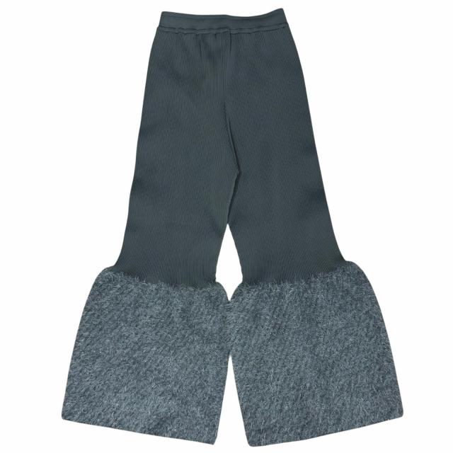 極美品★CFCL シーエフシーエル CF006KF150 POTTERY LUXE BELL BOTTOM PANTS IRON GRAY ラメ入り パンツ 1 日本製 正規品 レディース