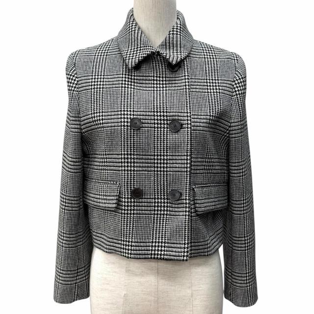 極美品★クリスチャンディオール 23SS 311V86A1376 裏地シルク100％ ハウンドトゥース  クロップド グレンチェック ジャケット 40 正規