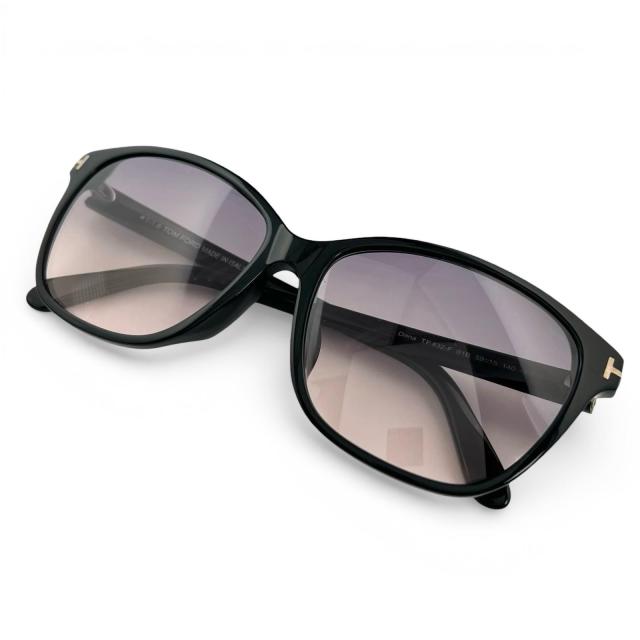 極美品▲TOM FORD トムフォード TF432-F Dana サングラス ブラック ゴールド 59？？15 140 箱・ケース付き イタリア製 レディース