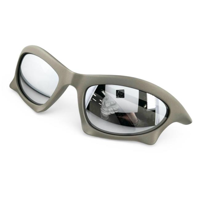 極美品▲BALENCIAGA バレンシアガ BB0229S ミラーレンズ メタリック サングラス カーキグレー 59□20 125 イタリア製 メンズ