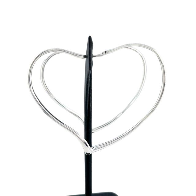 美品▲TIFFANY&Co. ティファニー AG925 エルサ・ペレッティ オープンハート フープピアス ラージピアス 両耳用 シルバー レディース_2