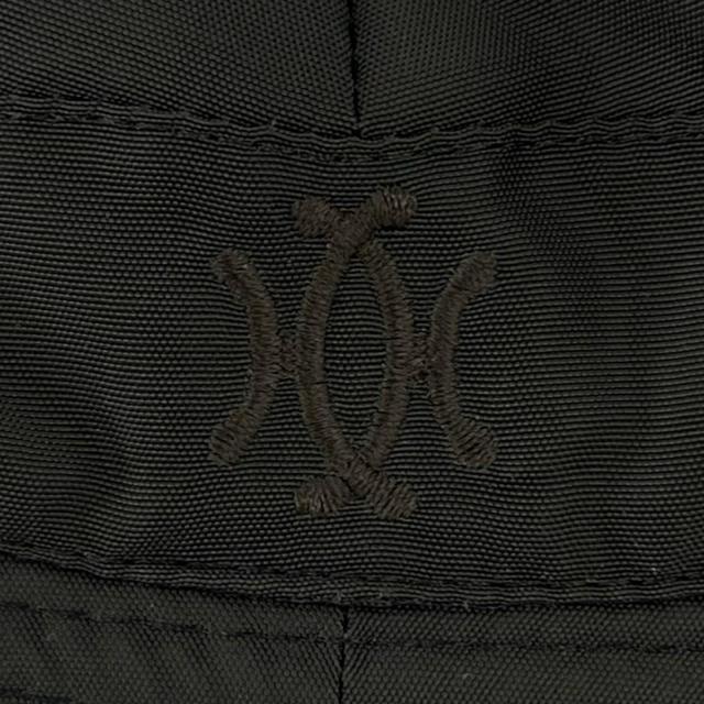 美品▲MOTSCH HERMES モッチ エルメス Hリフト刺繍 ナイロン バケットハット 帽子 ダークブラウン 56 メンズ_6