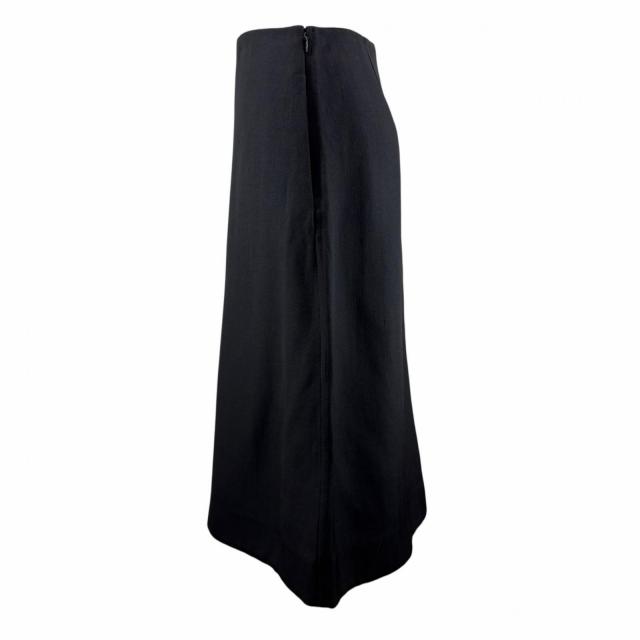 極美品▲JIL SANDER ジルサンダー J01MA0103 シルク混 ミディ スカート ブラック 無地 34 イタリア製 正規品 レディース_1