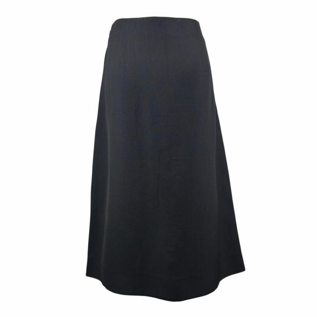 極美品▲JIL SANDER ジルサンダー J01MA0103 シルク混 ミディ スカート ブラック 無地 34 イタリア製 正規品 レディース_2