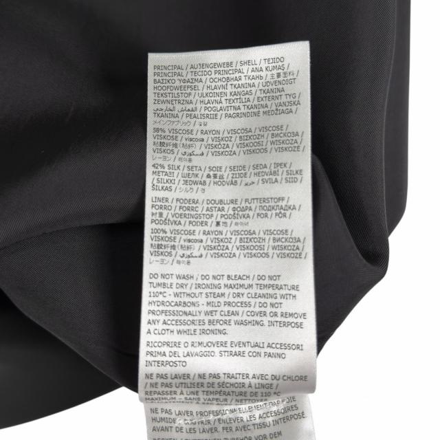 極美品▲JIL SANDER ジルサンダー J01MA0103 シルク混 ミディ スカート ブラック 無地 34 イタリア製 正規品 レディース_8