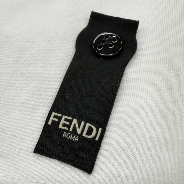 美品▼FENDI フェンディ 2024年製 FY1257 FFロゴ 胸ポケット クルーネック ショートスリーブ 半袖Ｔシャツ ホワイト 正規品 メンズ_5