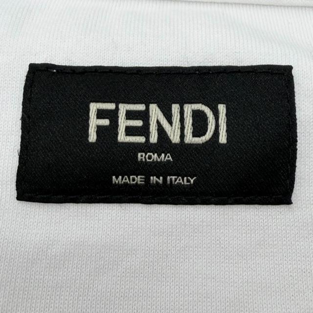 美品▼FENDI フェンディ 2024年製 FY1257 FFロゴ 胸ポケット クルーネック ショートスリーブ 半袖Ｔシャツ ホワイト 正規品 メンズ_6