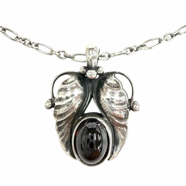 美品◇Georg Jensen ジョージジェンセン 1994 925 ガーネット イヤー 