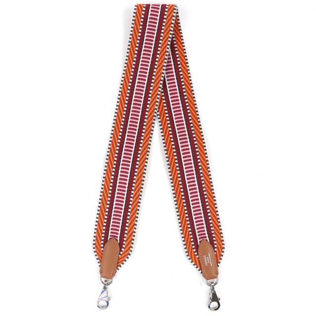 美品△HERMES エルメス バンドリエール サングルカヴァル ショルダーストラップ オレンジミニウム オレンジミニアン ゴールド ローズ B刻