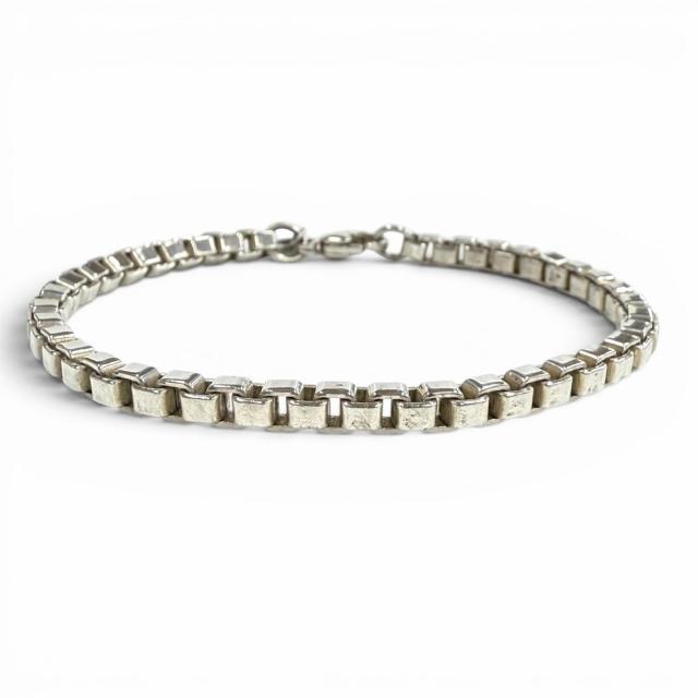 美品◇TIFFANY&Co. ティファニー ベネチアン リンク 925 チェーン ブレスレット アクセサリー シルバー 重量14.83g レディース