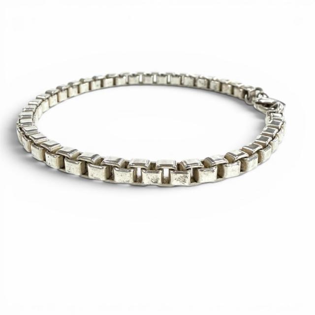 美品◇TIFFANY&Co. ティファニー ベネチアン リンク 925 チェーン ブレスレット アクセサリー シルバー 重量14.83g レディース_1
