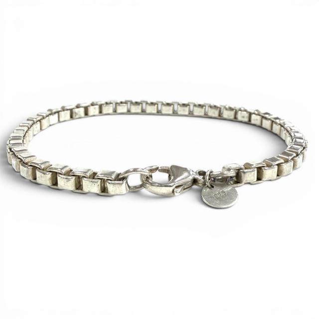 美品◇TIFFANY&Co. ティファニー ベネチアン リンク 925 チェーン ブレスレット アクセサリー シルバー 重量14.83g レディース_2