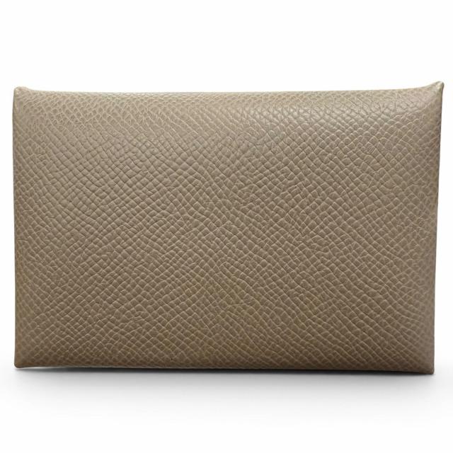 未使用品◇HERMES エルメス カルヴィ ヴォーエプソン エトゥープ シルバー金具 カードケース 名刺入れ W刻印 フランス製 レディース 箱付_2