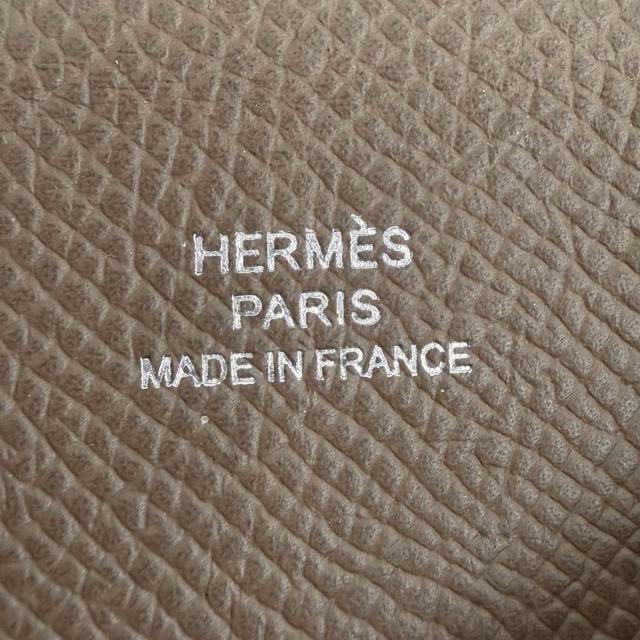 未使用品◇HERMES エルメス カルヴィ ヴォーエプソン エトゥープ シルバー金具 カードケース 名刺入れ W刻印 フランス製 レディース 箱付_7