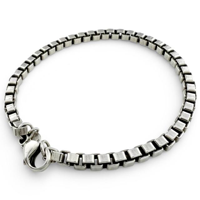 美品▲TIFFANY&Co. ティファニー ベネチアン ブレスレット アクセサリー AG925 全長19cm シルバー 重量15.7g メンズ