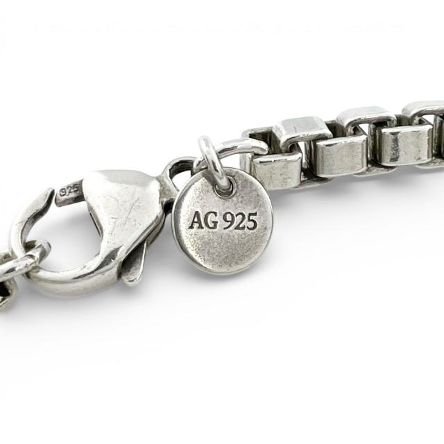 美品▲TIFFANY&Co. ティファニー ベネチアン ブレスレット アクセサリー AG925 全長19cm シルバー 重量15.7g メンズ_4
