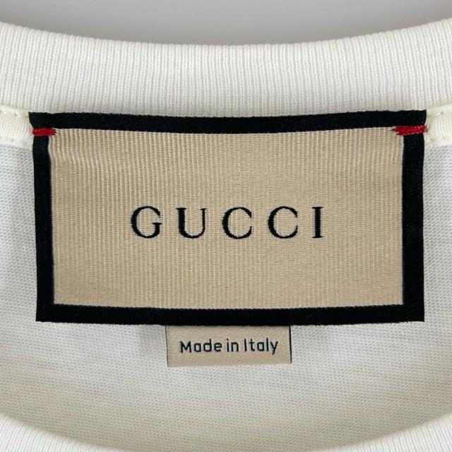 極美品▲GUCCI グッチ 717422 コットン100％ インターロッキングG 半袖Ｔシャツ ホワイト S 箱付き イタリア製 正規品 メンズ_5