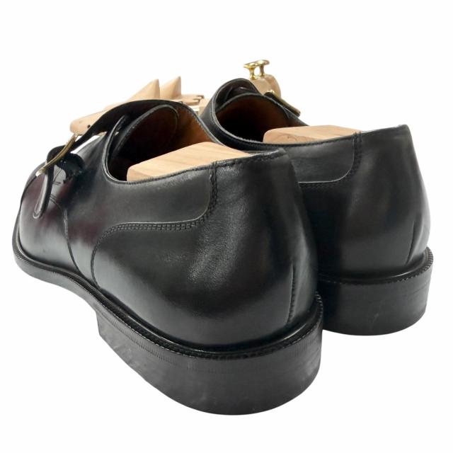 極美品□Salvatore Ferragamo サルヴァトーレフェラガモ レザー キャップトゥ シングルモンクストラップ ドレスシューズ 7 EE イタリア製_5
