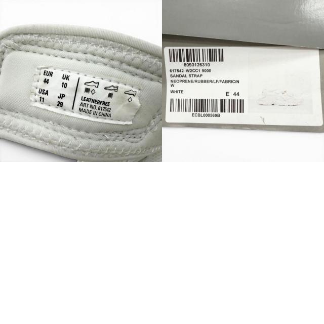 極美品▼BALENCIAGA バレンシアガ 617542 Track トラック レザー ラバー ロゴ ベルクロストラップ サンダル ホワイト 29 メンズ_9