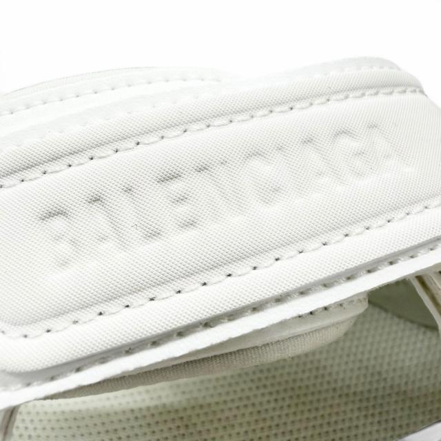 極美品▼BALENCIAGA バレンシアガ 617542 Track トラック レザー ラバー ロゴ ベルクロストラップ サンダル ホワイト 29 メンズ_6