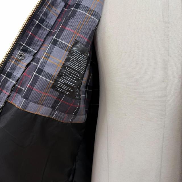 美品▼Barbour バブアー 25AW 252MWX0018 BEDALE 襟コーデュロイ ロゴ刺繍 WZIPUP ワックスジャケット ブラック 38 UK製 正規品 メンズ_4
