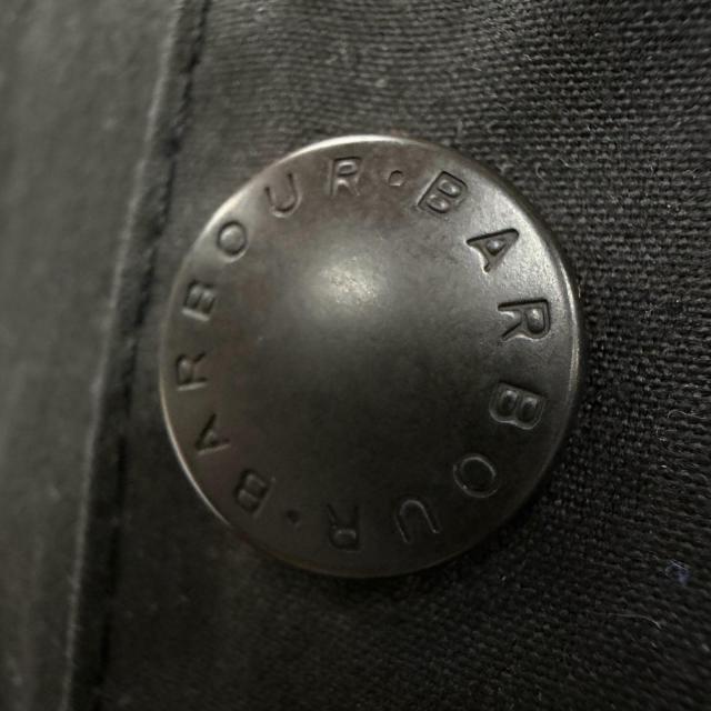 美品▼Barbour バブアー 25AW 252MWX0018 BEDALE 襟コーデュロイ ロゴ刺繍 WZIPUP ワックスジャケット ブラック 38 UK製 正規品 メンズ_5