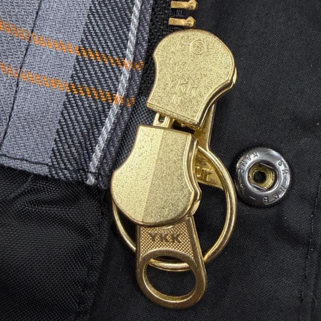 美品▼Barbour バブアー 25AW 252MWX0018 BEDALE 襟コーデュロイ ロゴ刺繍 WZIPUP ワックスジャケット ブラック 38 UK製 正規品 メンズ_8