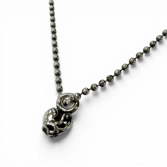極美品▼CHROME HEARTS クロムハーツ 925 ハートスタック ボールチェーン ネックレス シルバー 30インチ 総重量11.54g メンズ レディース