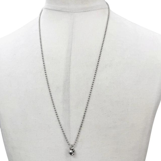 極美品▼CHROME HEARTS クロムハーツ 925 ハートスタック ボールチェーン ネックレス シルバー 30インチ 総重量11.54g メンズ レディース_1