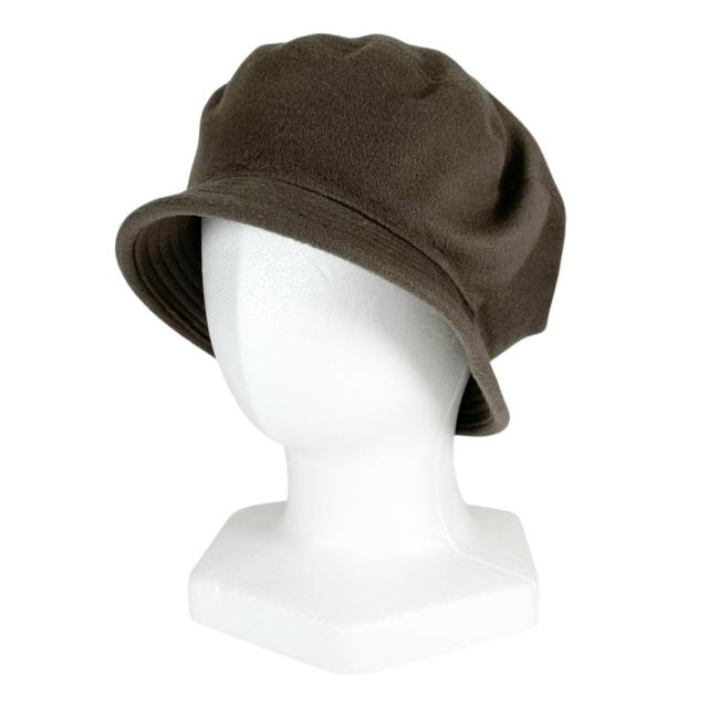 美品▲HERMES エルメス カシミヤ100％ ステッチ クロッシェハット バケット ハット ブラウン 56 フランス製 正規品 レディース