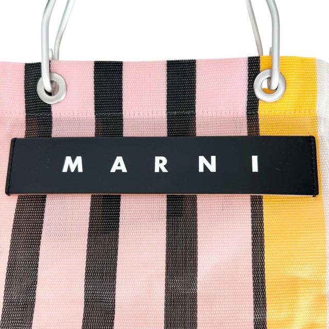 未使用品▲MARNI マルニ SHMHR08A01 フラワーカフェ マルニマーケット ストライプ ハンドバッグ マルチカラー UNI 正規品 レディース_7