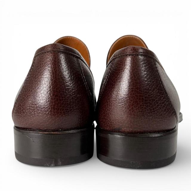 未使用品▲Salvatore Ferragamo サルヴァトーレフェラガモ FROM ダブルガンチーニ レザー ローファー ブラウン 7 EE 箱・保存袋付 メンズ_5