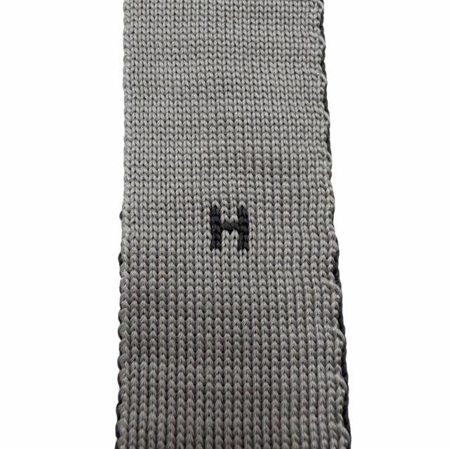 極美品□HERMES エルメス シルク100％ Hロゴ刺繍 エンブロイダリー