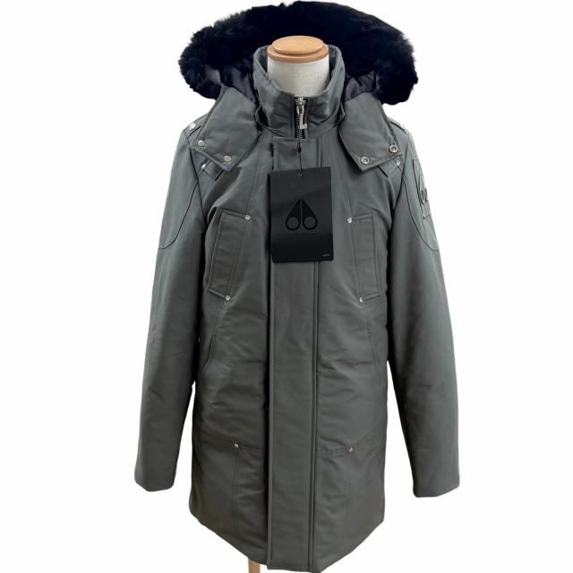 未使用品□MOOSE KNUCKLES ムースナックルズ M32MP261S Stirling Parka フーデッド ダウンジャケット カーキ系 S メンズ ハンガー付き 39,325円