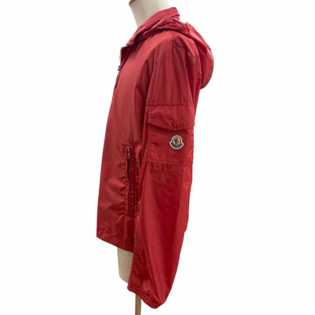 極美品□MONCLER モンクレール KERALLE GIUBBOTTO ロゴワッペン フーデッド ブルゾンジャケット ウィンドブレーカー レッド 3 正規品_2