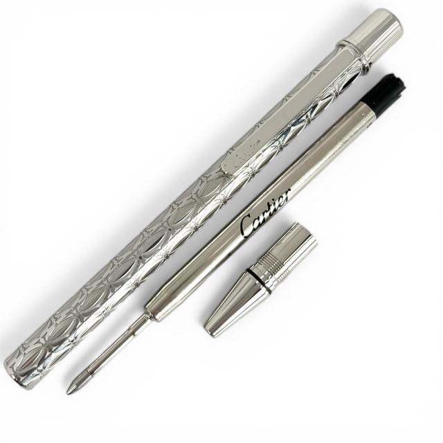 良品▲Cartier カルティエ ハッピーバースデー 2C Cドゥ カルティエ ツイスト式 ボールペン シルバー ドイツ製 メンズ_2