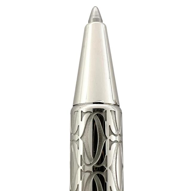 良品▲Cartier カルティエ ハッピーバースデー 2C Cドゥ カルティエ ツイスト式 ボールペン シルバー ドイツ製 メンズ_5