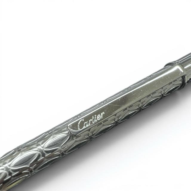 良品▲Cartier カルティエ ハッピーバースデー 2C Cドゥ カルティエ ツイスト式 ボールペン シルバー ドイツ製 メンズ_4
