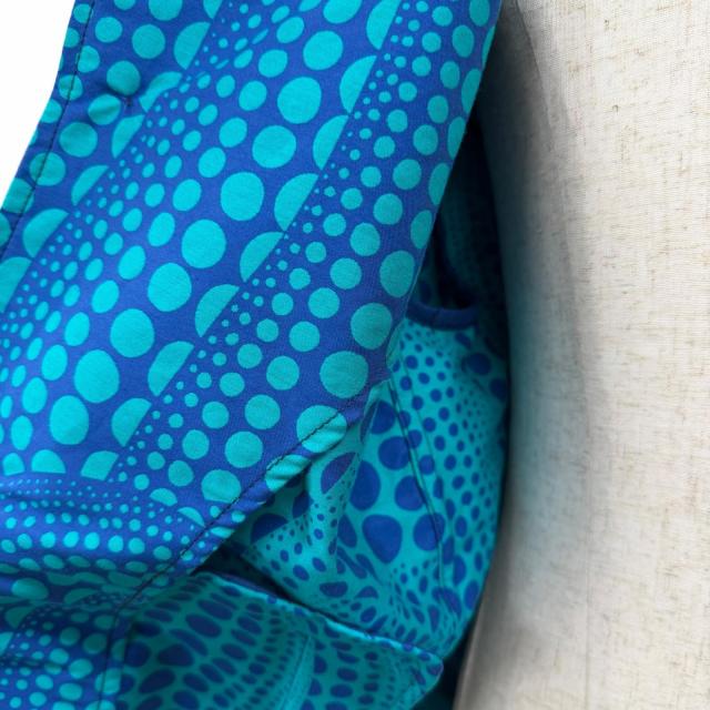 極美品□LOUIS VUITTON ルイヴィトン 草間彌生 2023年製 1AB8HU オールオーバー パンプキン ブルゾン ブルー 46 フランス製 正規品_4