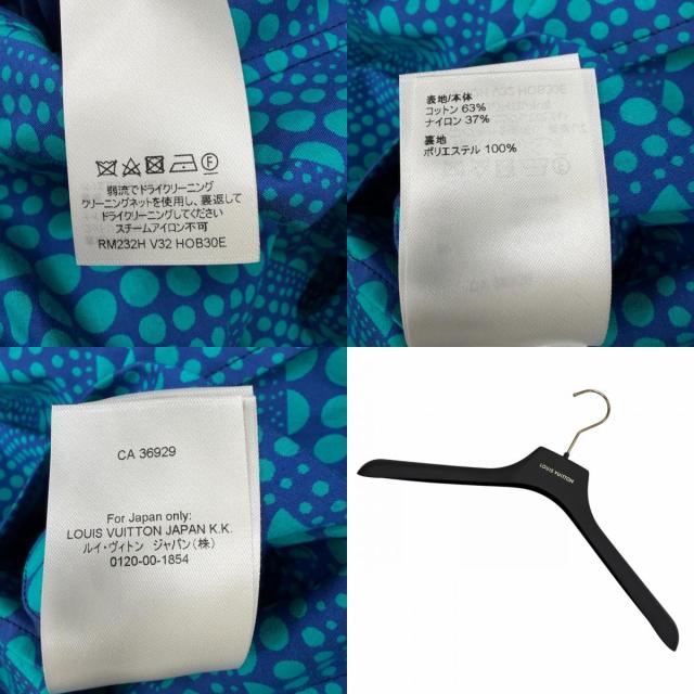 極美品□LOUIS VUITTON ルイヴィトン 草間彌生 2023年製 1AB8HU オールオーバー パンプキン ブルゾン ブルー 46 フランス製 正規品_9