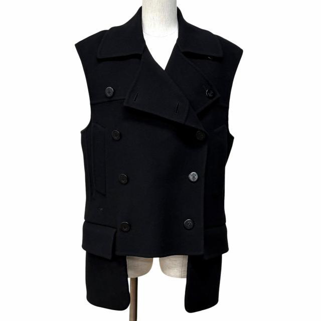 極美品★Christian Dior クリスチャンディオール 350G18A0060 カシミヤ混 マイクロカナージュ キルティングライナー付 ベスト 44 正規品