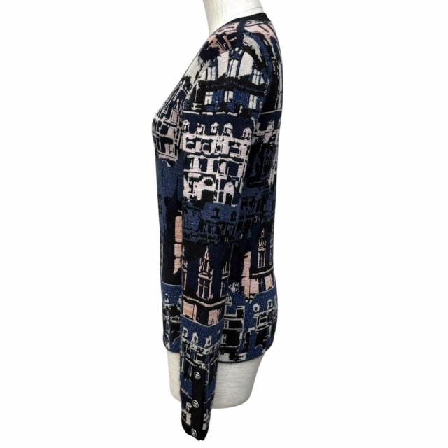 極美品★CHANEL シャネル 21A P71031 カシミヤ シルク混 総柄 ラメ サイドZIP 長袖 ニット マルチ 36 イタリア製 正規品 レディース_1