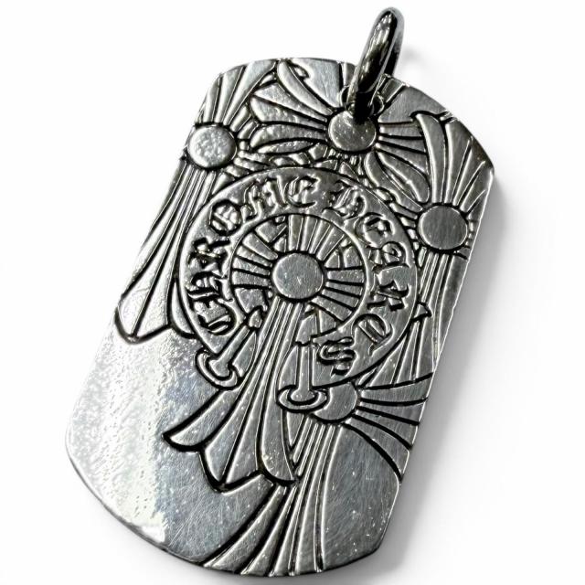 良品□CHROME HEARTS クロムハーツ D TAG LRG GOD BLESS SV925 ラージ ドッグタグ ペンダント ゴッドブレス ペンダントトップ シルバー