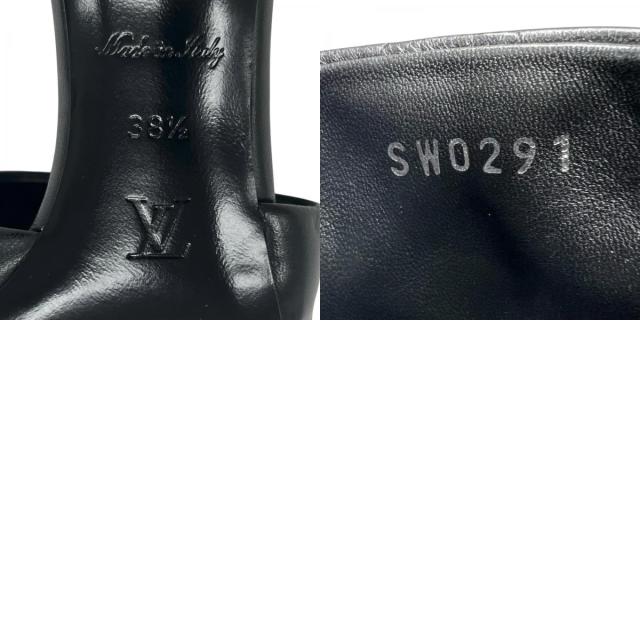 未使用品▲LOUIS VUITTON ルイヴィトン リバイバルライン モノグラム ミュール サンダル ブラック 38.5 箱・保存袋付き 伊製 レディース_9
