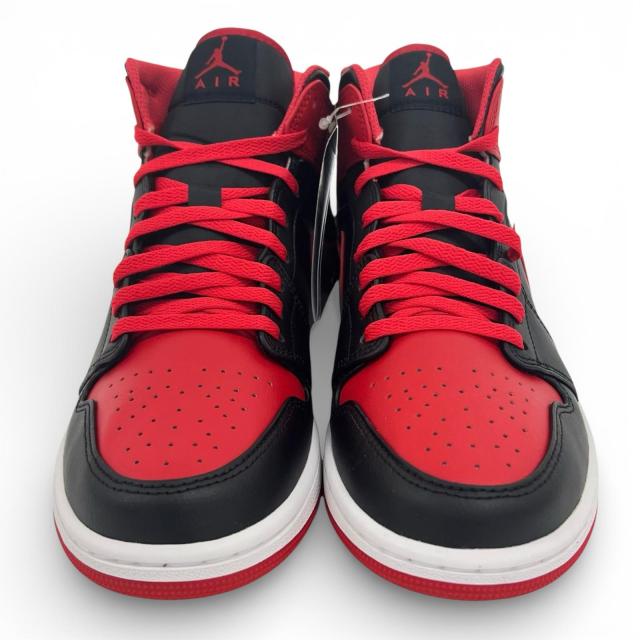 未使用品▲NIKE ナイキ DQ8426-060 AIR JORDAN 1 MID レザー ハイカットスニーカー ブラック レッド 27.5 箱付き メンズ_2