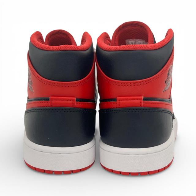 未使用品▲NIKE ナイキ DQ8426-060 AIR JORDAN 1 MID レザー ハイカットスニーカー ブラック レッド 27.5 箱付き メンズ_5