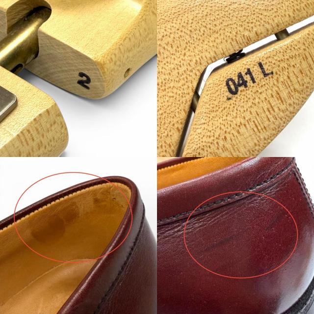 美品★J.M WESTON ジェイエムウエストン 302432 180 シグニチャーローファー 純正シューツリー付 レザー ローファー ボルドー 2.5E_9