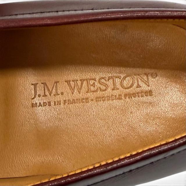 美品★J.M WESTON ジェイエムウエストン 302432 180 シグニチャーローファー 純正シューツリー付 レザー ローファー ボルドー 2.5E_7